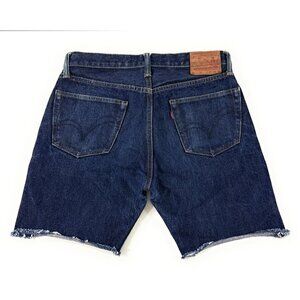 Samurai Jeans Sz 33 (32) Selvedge S710XX 19oz Slim Straight Cutoff Denim Shorts